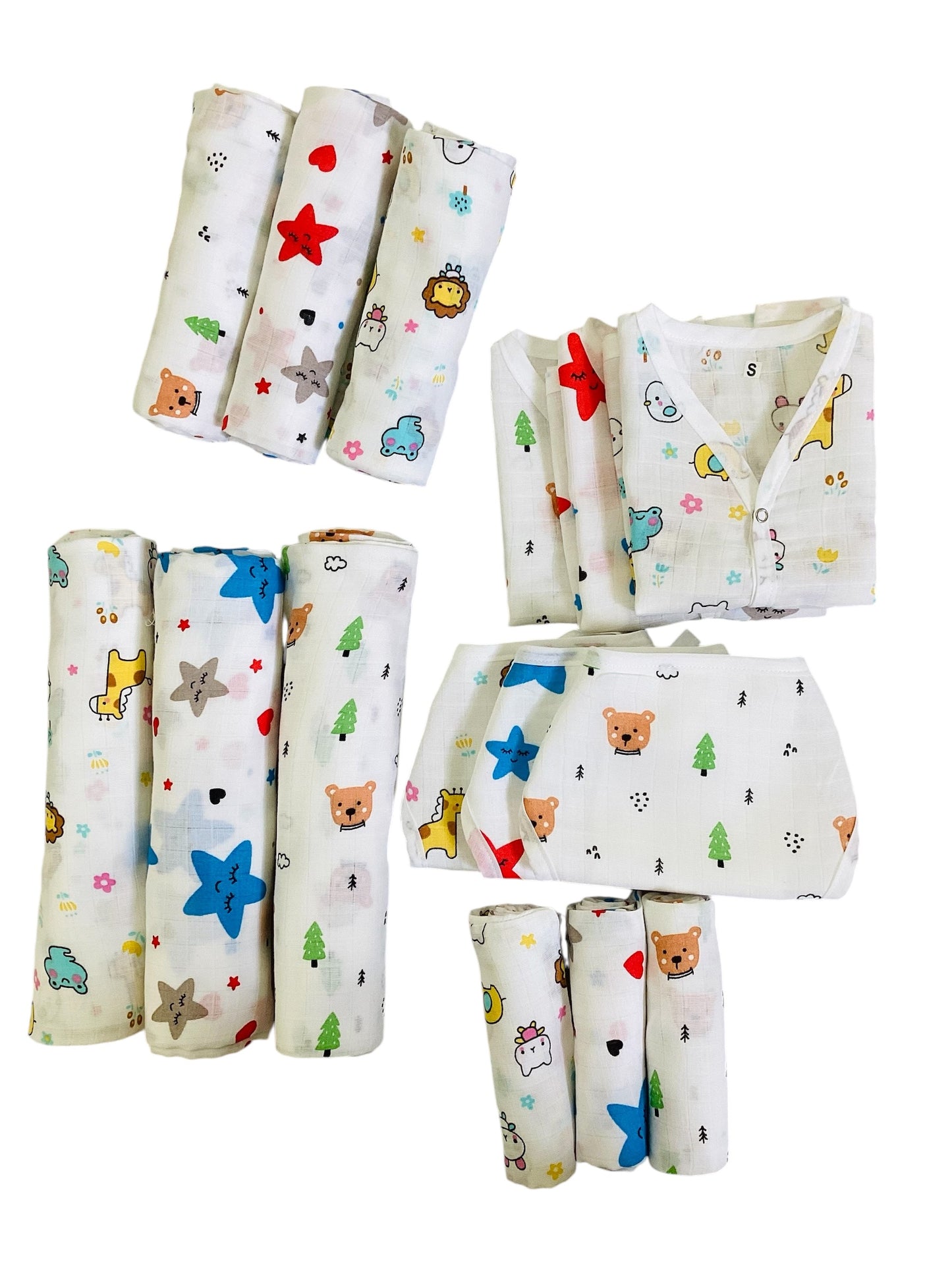 15 Piece Baby organic Muslin Combo pack|