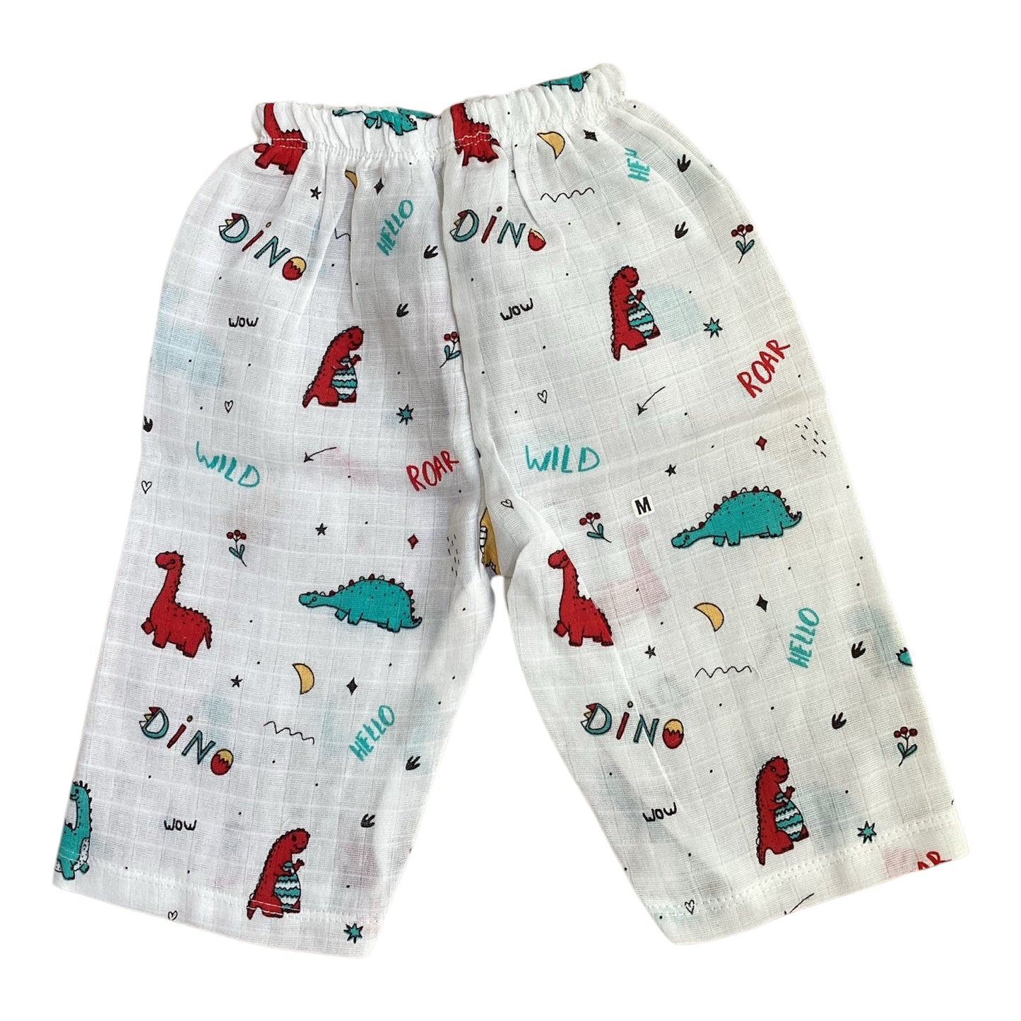 Muslin Full Sleeve Pyjama/Sleep Suit -Dino Print