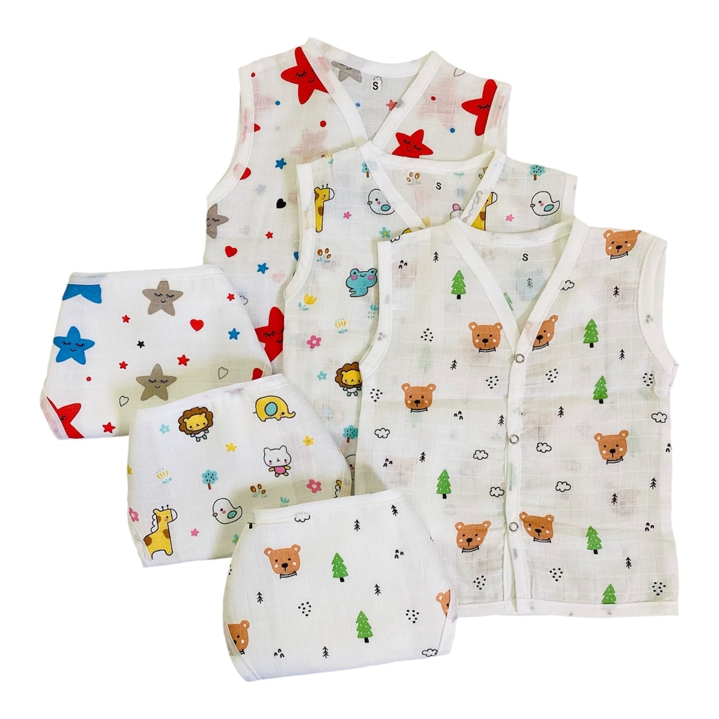 15 Piece Baby organic Muslin Combo pack|