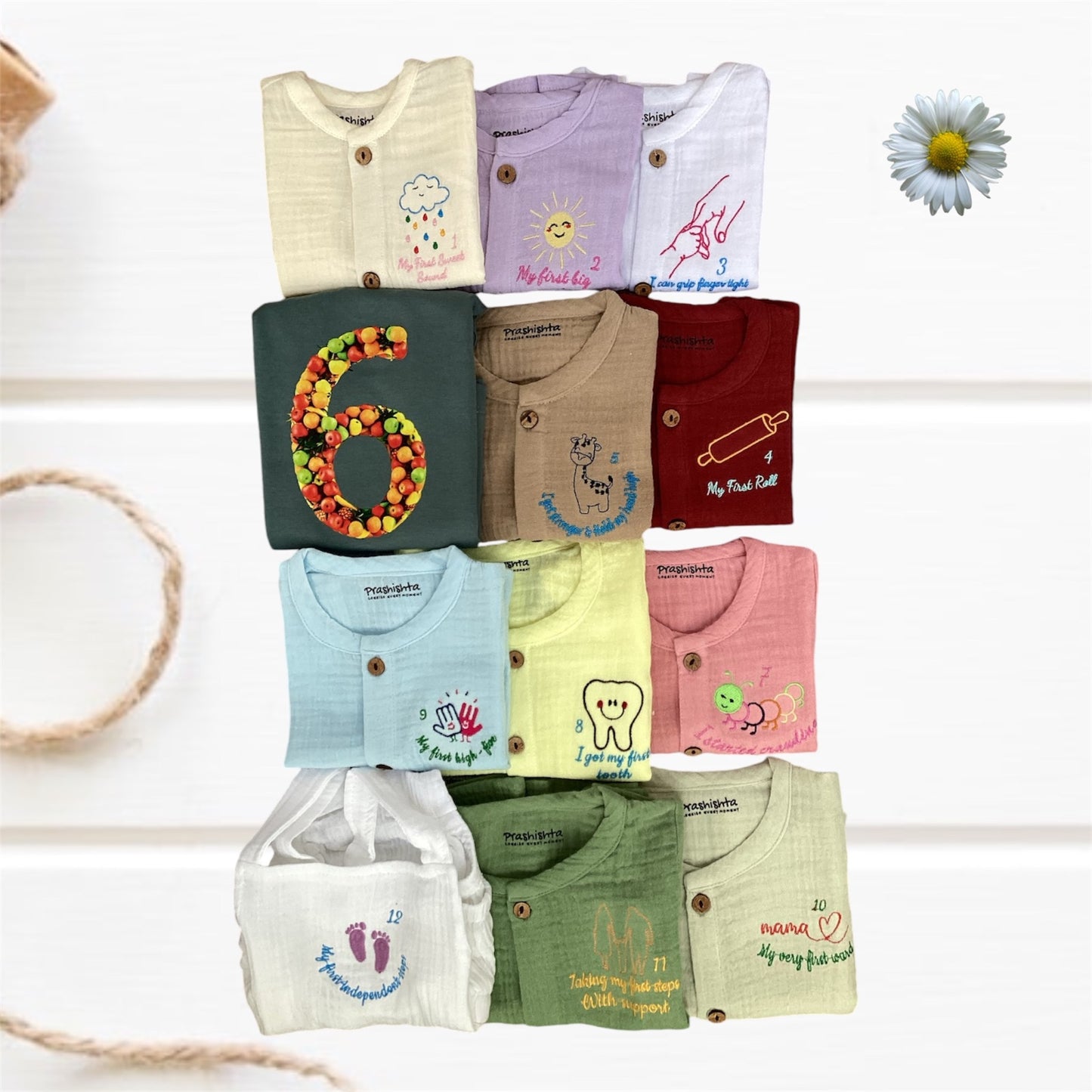 Every Month Birthday Milestone Outfit Set|23 Pieces