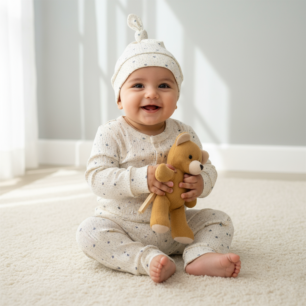 Rib Knit with Beanie suit perfect for winter