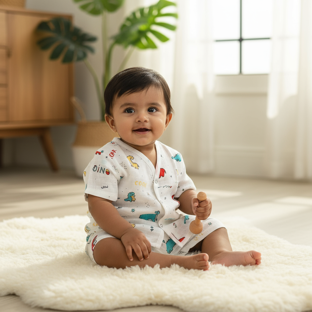 MUSLIN SHIRT & SHORT SET