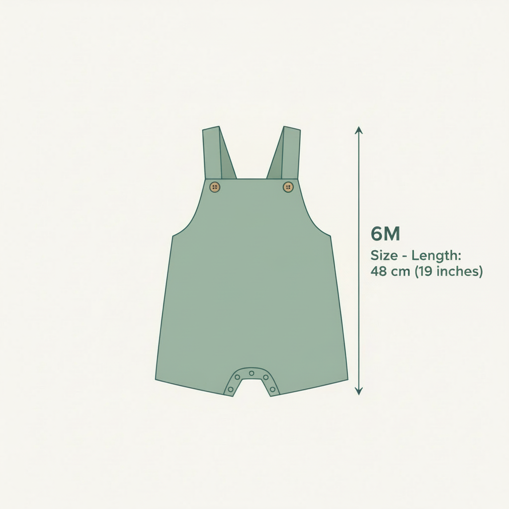 6 Month Short Dungaree Size Guide