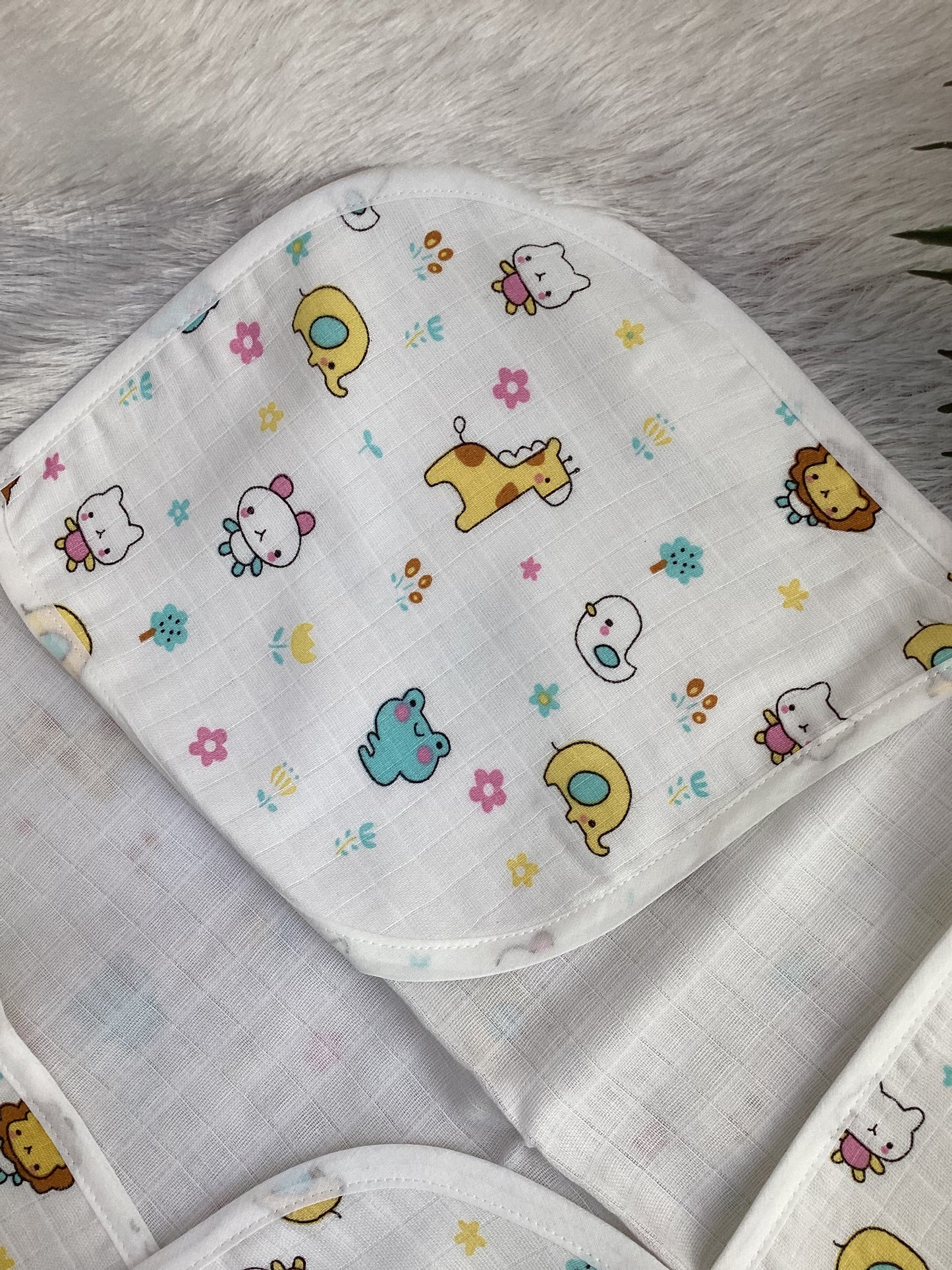 Muslin Hooded Towel (Double Layer) Lion