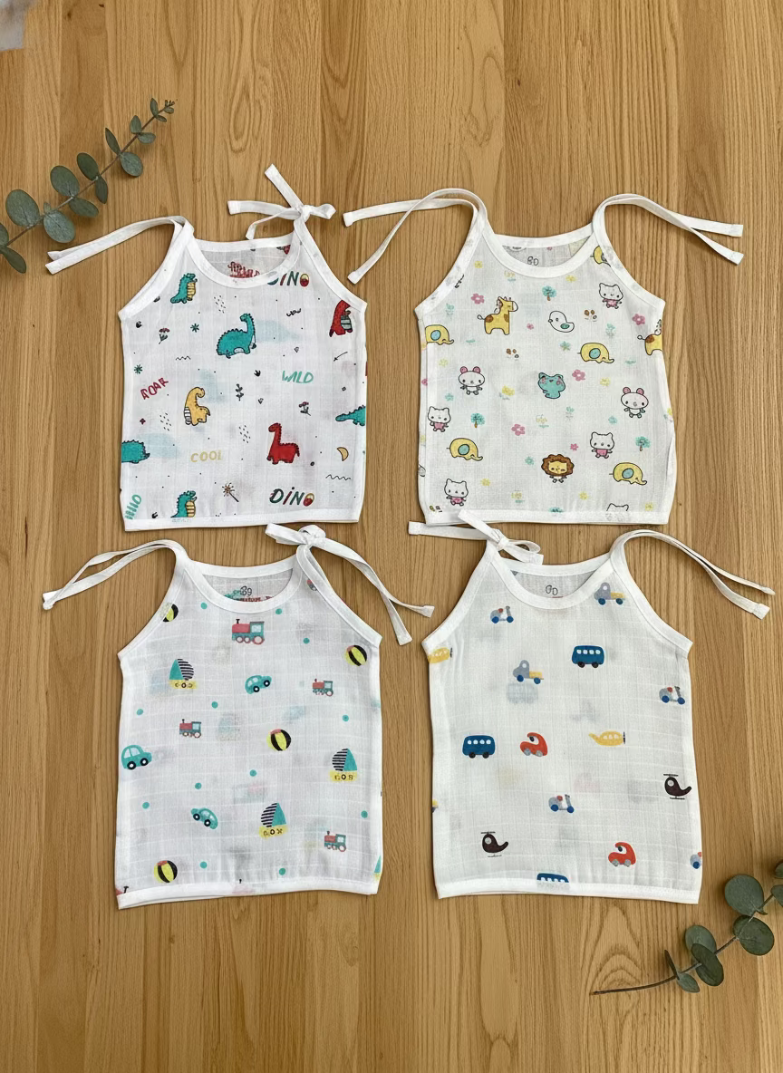 Muslin Knot Jhabla - (Set Of 4)