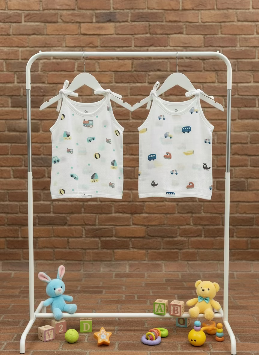 Muslin Knot Jhabla - Beep,Bus(Set Of 2)