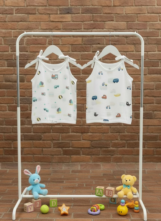 Muslin Knot Jhabla - Beep,Bus(Set Of 2)