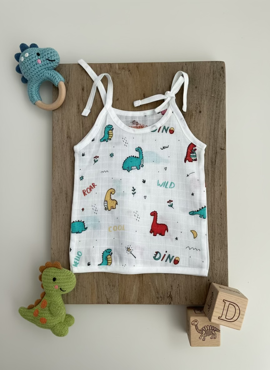 Muslin Knot Jhabla/Dino Print