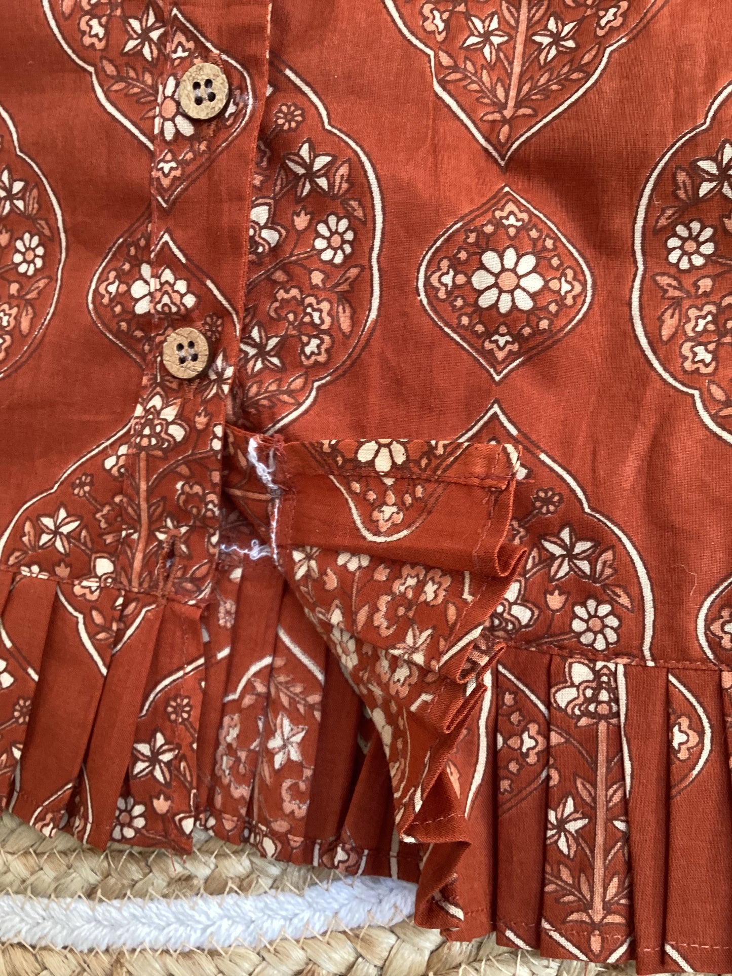 Leaf / Earthy Cotton Plazo Cord Set