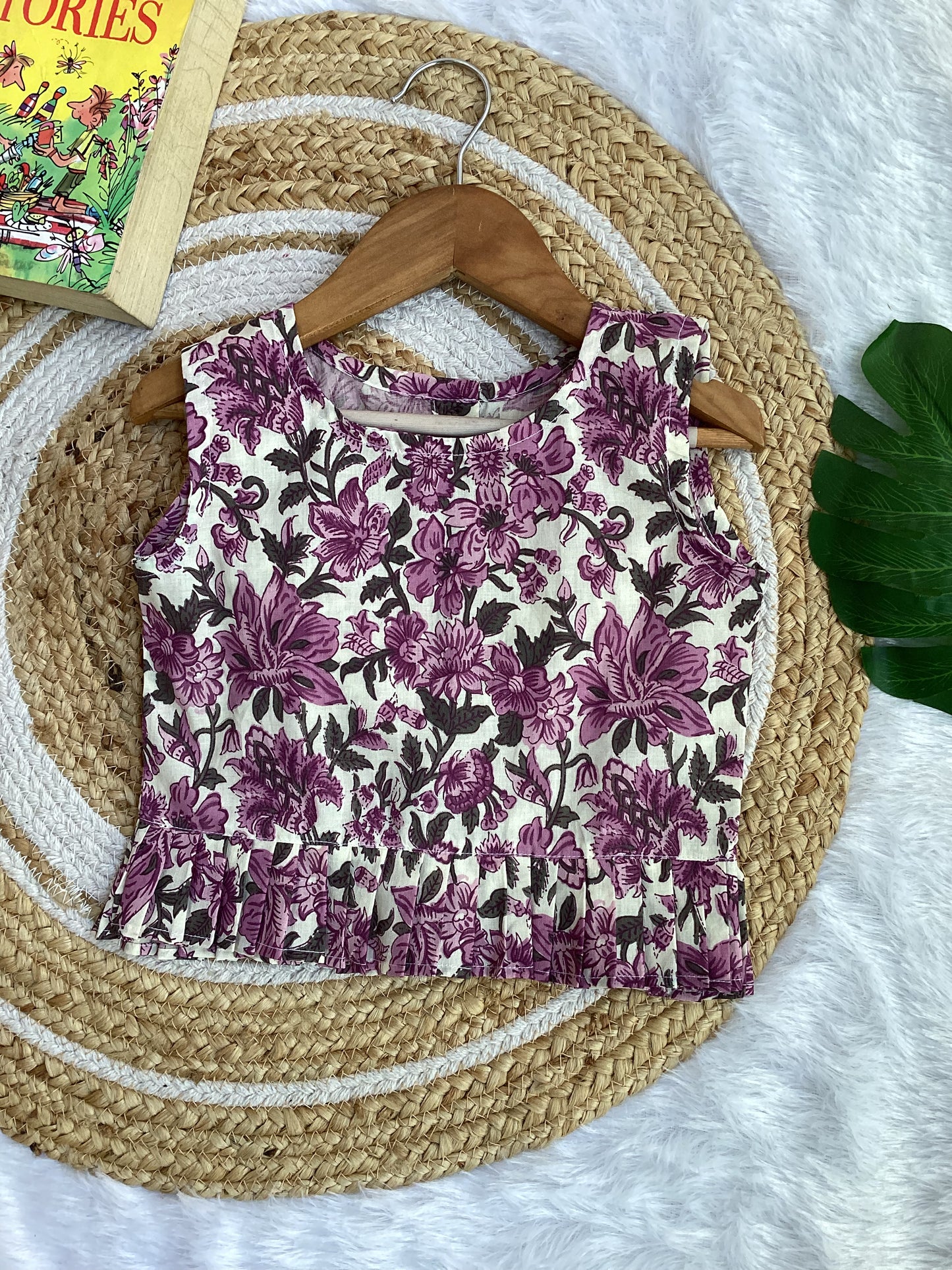 Lavender Bloom Cotton Plazo Cord Set