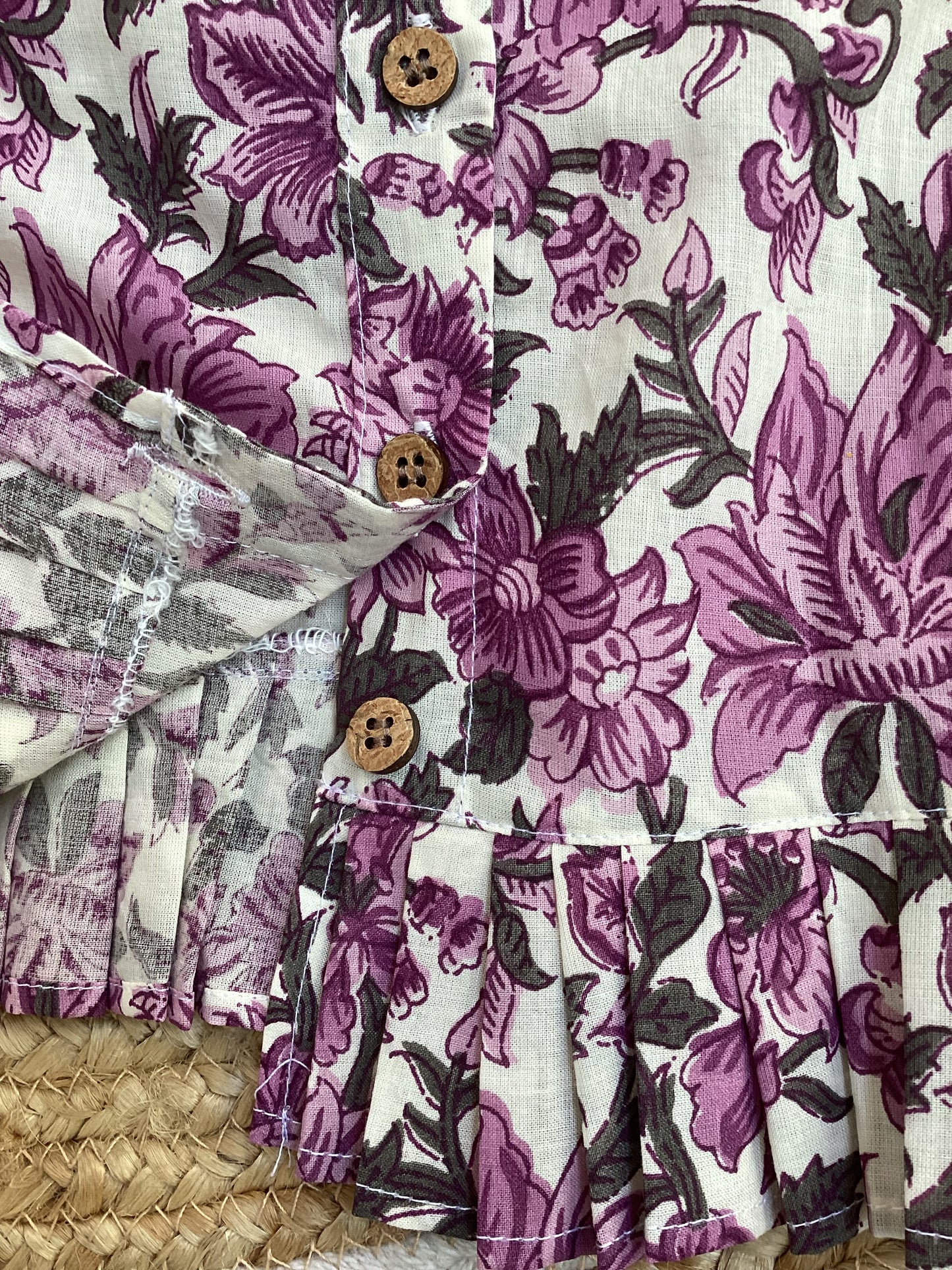 Lavender Bloom Cotton Plazo Cord Set