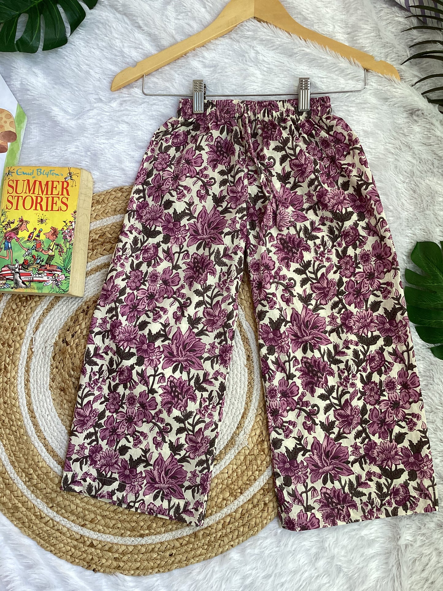 Lavender Bloom Cotton Plazo Cord Set