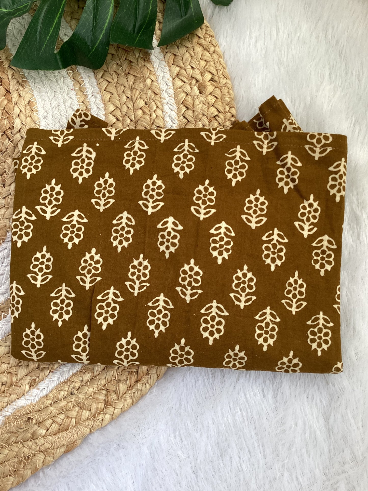Block Print Yellow Cotton frock