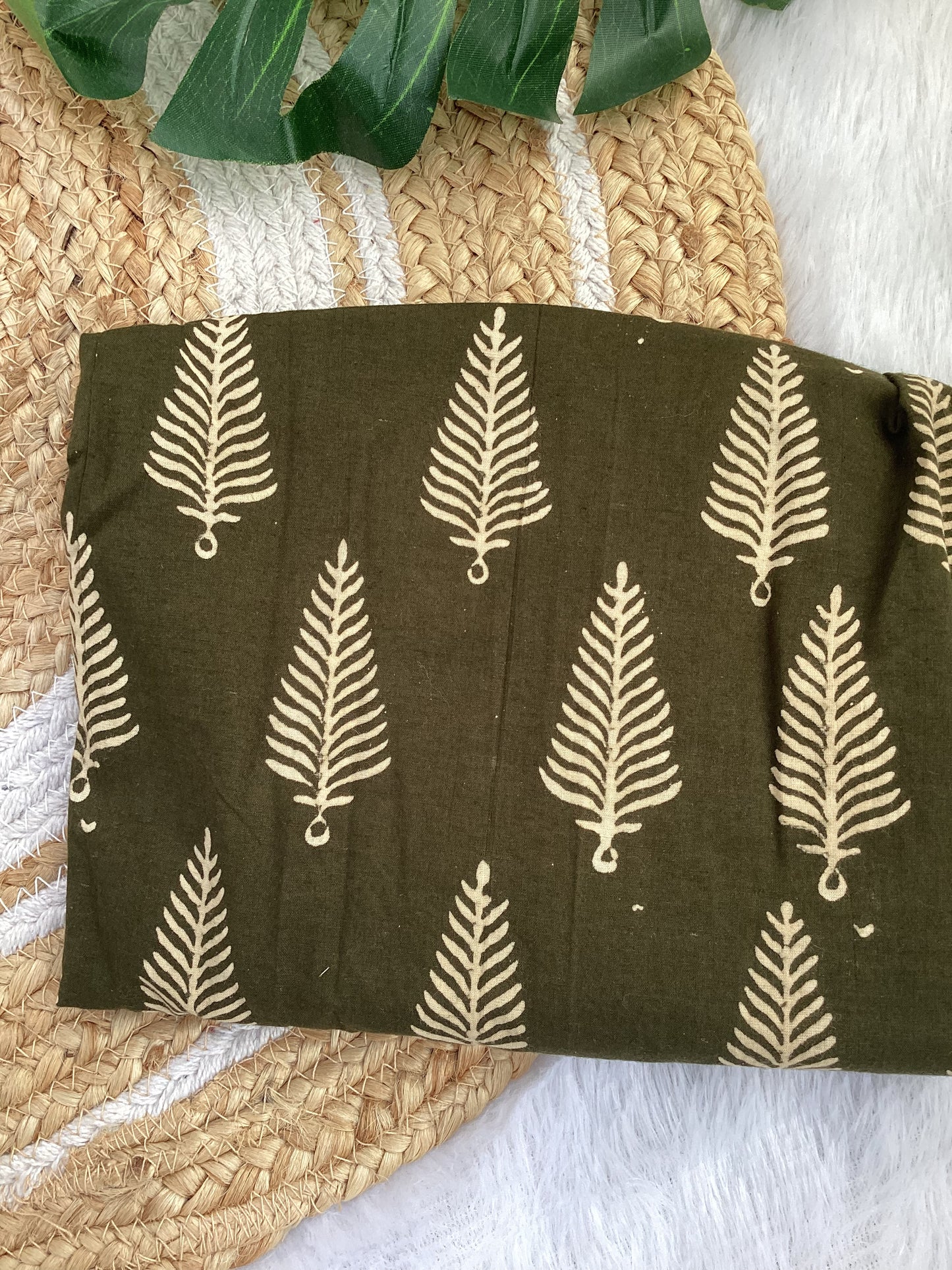 Block Print Green Cotton frock