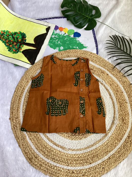 Rusty Elephant Side Button Jhabla