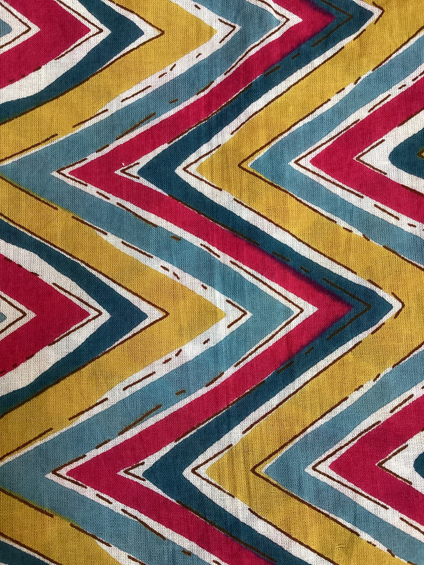 Multiple Colour Zigzag Cotton Co-ord Set