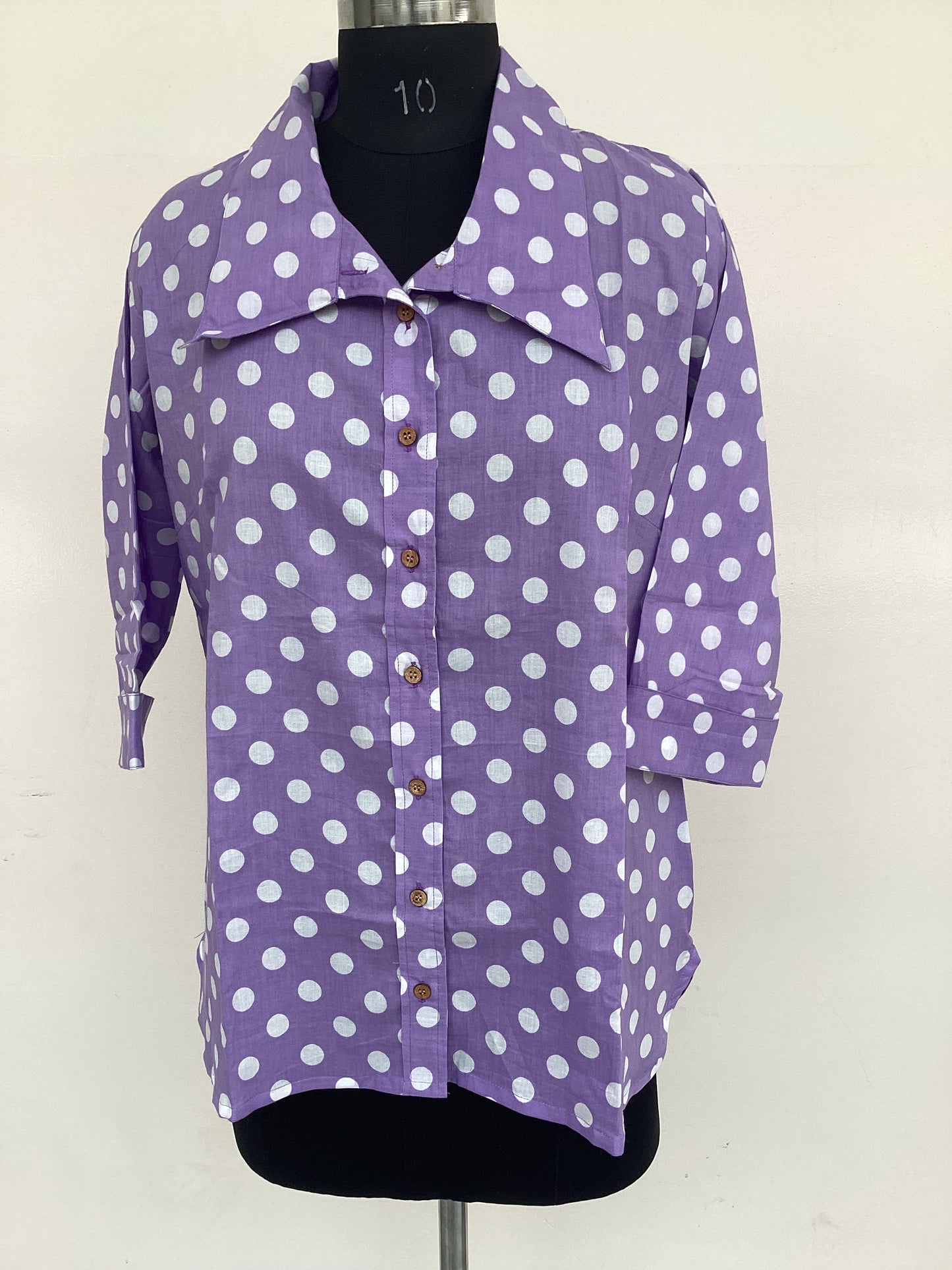 Classic Polka Dot Cotton Shirt