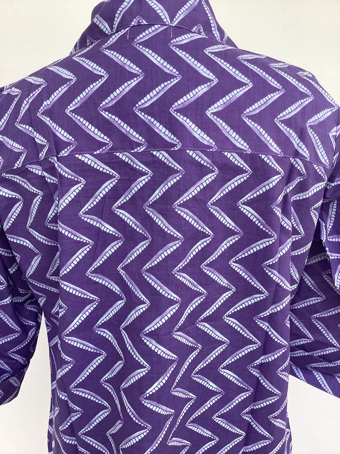 Purple Zigzag Cotton Shirt