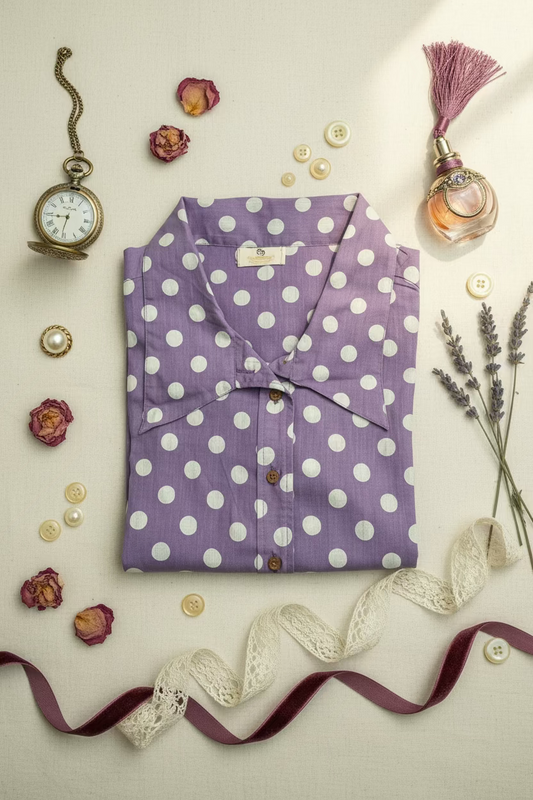 Classic Polka Dot Cotton Shirt