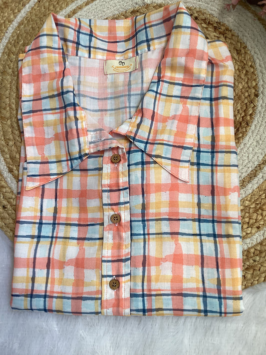 Sunset Checks Cotton Shirt