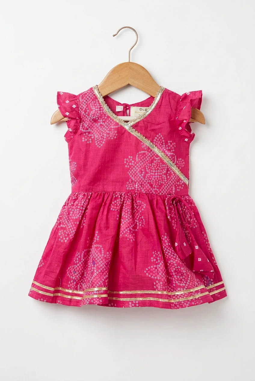 Diwali Festive Bandini Pink Sharara Set