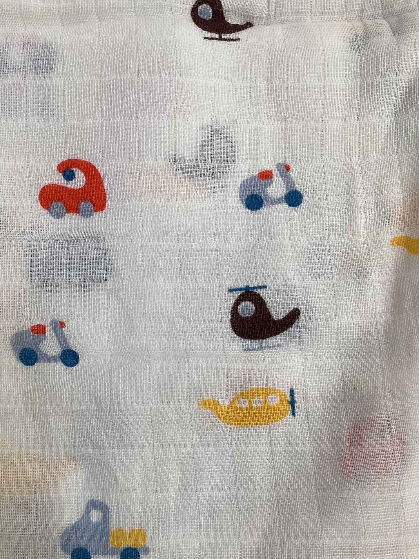 Muslin Full Sleeve Pyjama/Sleep Suit -Bus Print