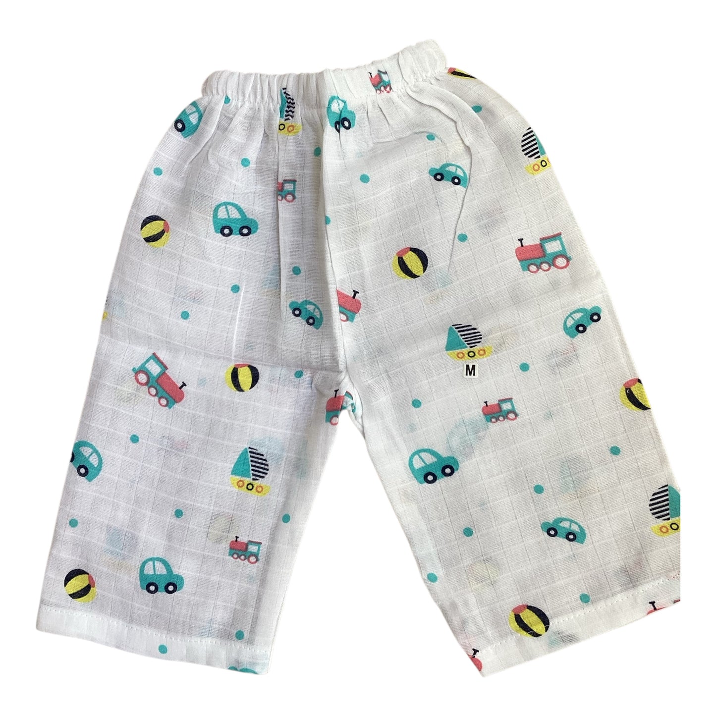 Muslin Full Sleeve Pyjama/Sleep Suit -Beep Print