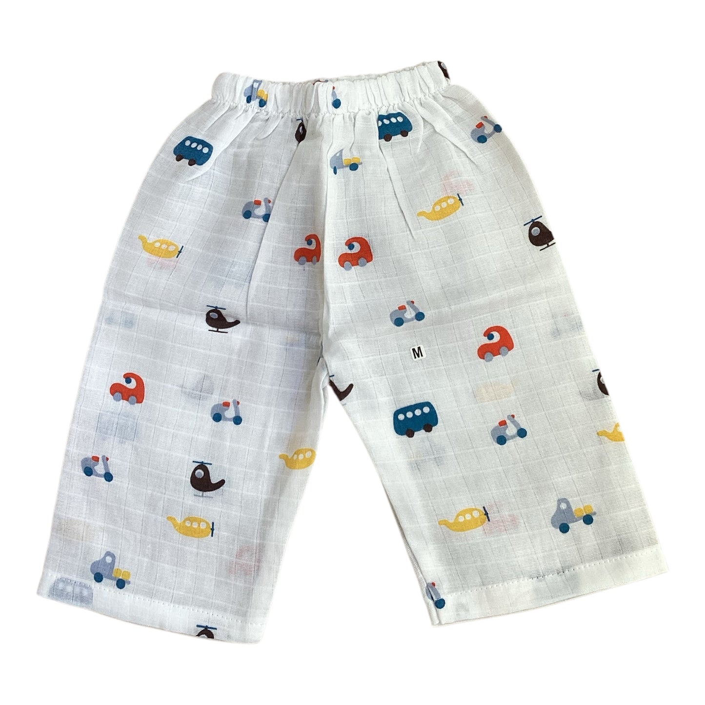 Muslin Full Sleeve Pyjama/Sleep Suit -Bus Print